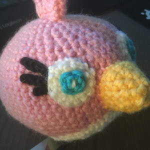 Close-up of finished eye